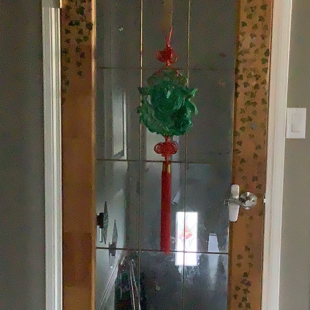 Festive Red and Green Hanging Decoration